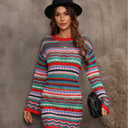 Women's Patterned Knit Dress