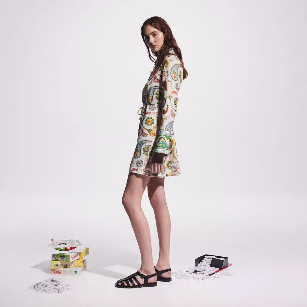 Women's Muraled Linen Dress