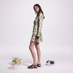 Women's Muraled Linen Dress