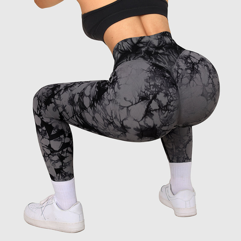 Women's Push-Up Tie Dye Sports Leggings