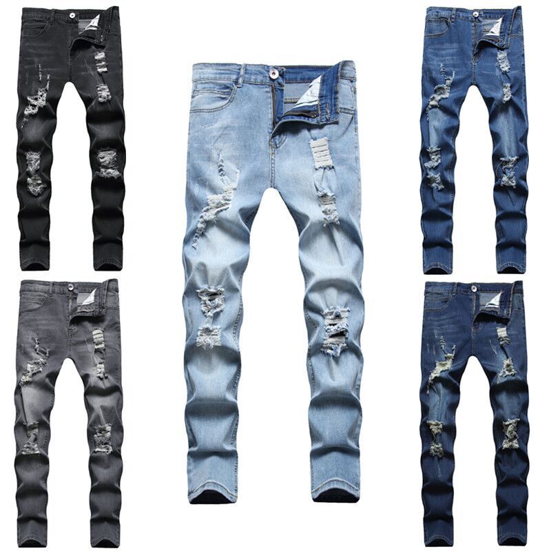 Men's Ripped Denim Jeans