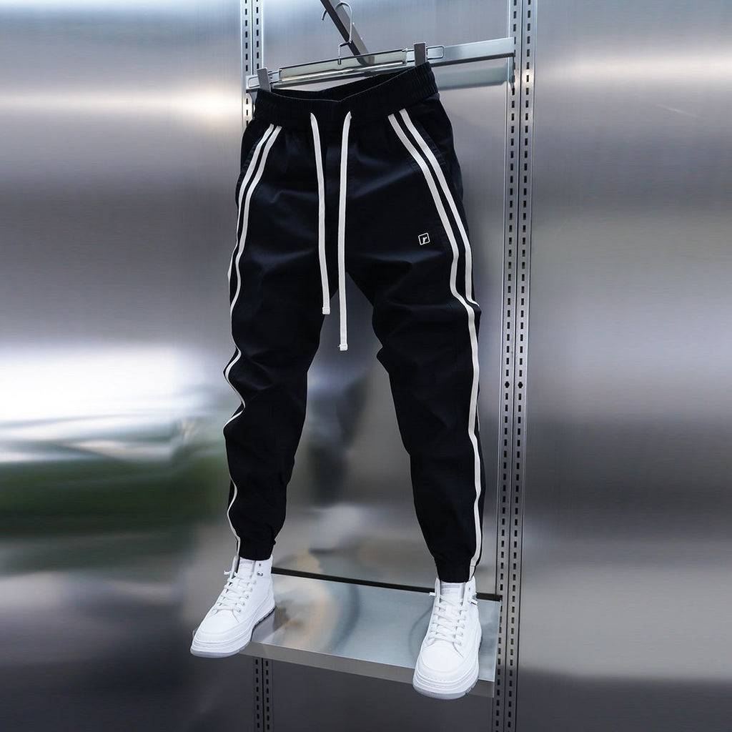 Men's Solid-Color Striped Pants