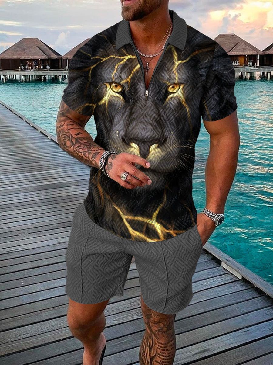 Men's 140 Mesh Icy Cool Polo Shirt And Short Set