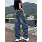 Women's Wide-Leg Retro Denim Jeans