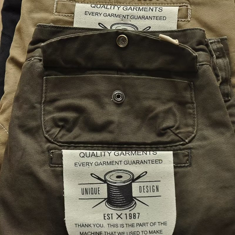Men's Stain-Resistant Loose Straight-Leg Pants