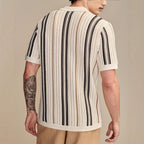 Men's Striped Knitted POLO Shirt