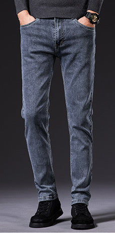 Men's Slim Fit Elastic Straight Jeans