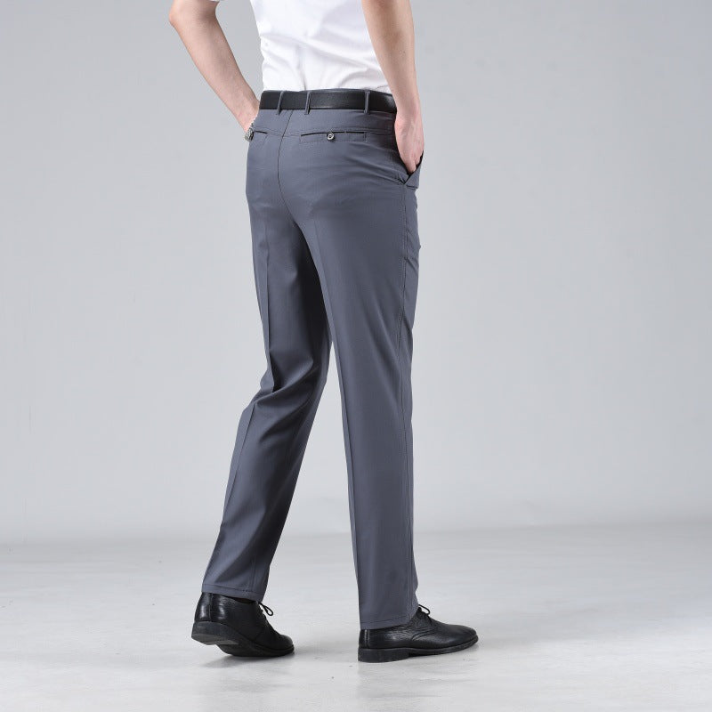 Men's Casual Solid Loose Straight-leg Pants