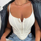 Women's Spaghetti Crop Corset Camisole Vest