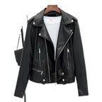 Women's Short Korean-Style Slim-Fit Black Jacket