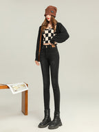Women's Fleece-lined Thick Slim Fit Jeans