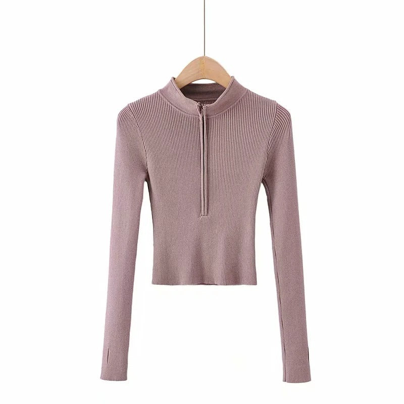 Women's High Neck Short Sweater