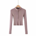 Women's High Neck Short Sweater