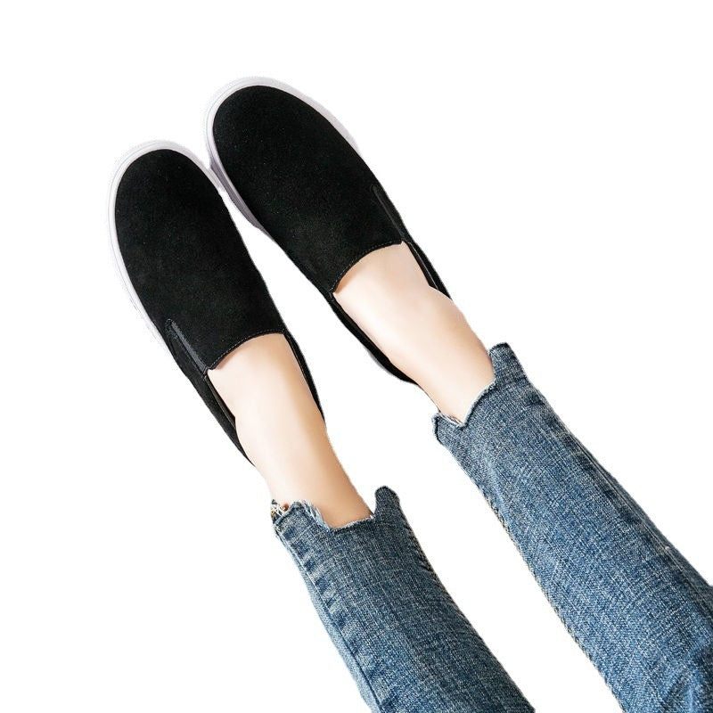 Women's Genuine Leather Non-Slip Retro Loafer Pumps