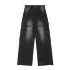 Women's Multi-pocket Loose Washed Distressed Pants