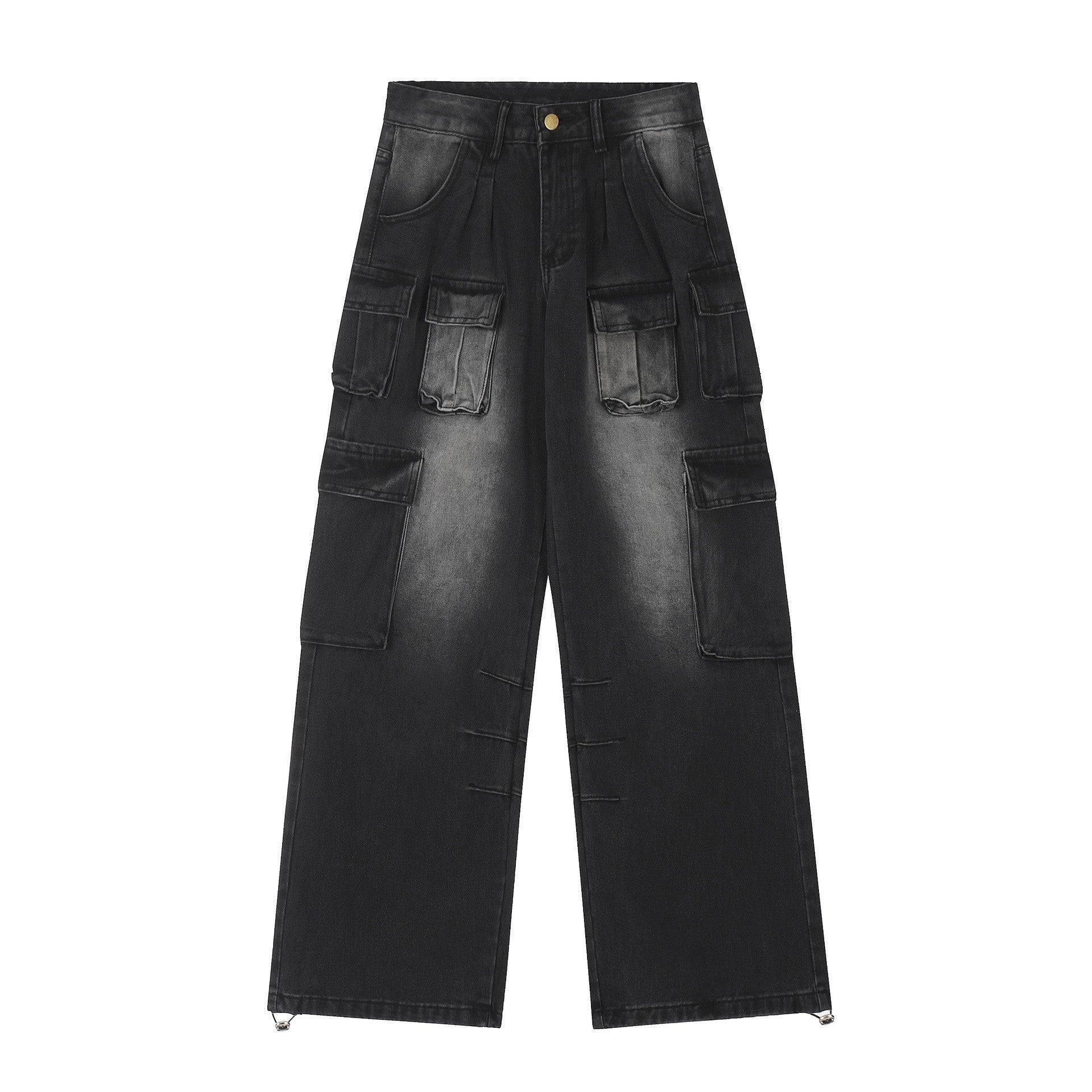 Women's Multi-pocket Loose Washed Distressed Pants