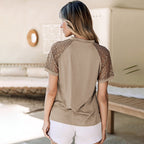 Women's Short-sleeved Lace Top