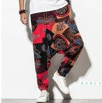 Men's Cotton And Linen Harem Lantern Pants