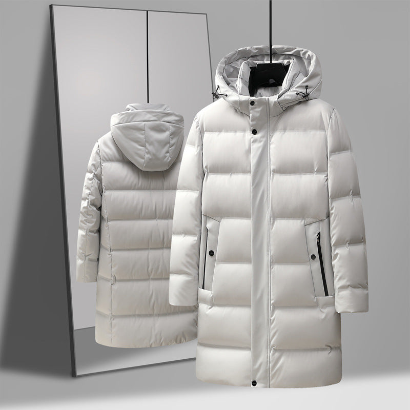 Men's Mid-length Thick Down Jacket Coat