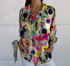 Women's Relaxed Botanical And Geometric Shirts