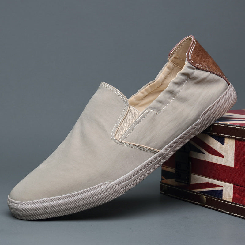 Men's Elastic Canvas Loafers