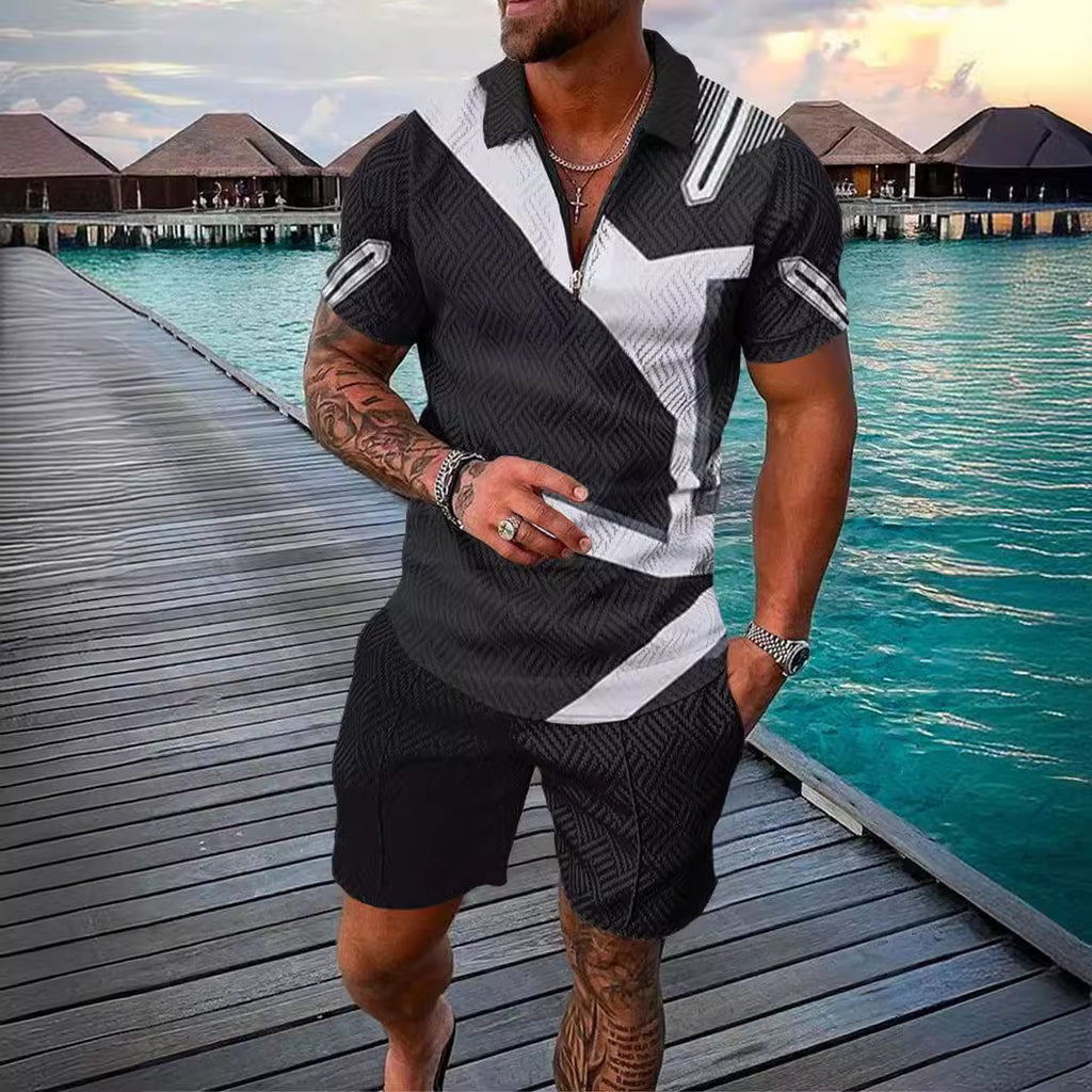 Men's 140 Mesh Icy Cool Polo Shirt And Short Set