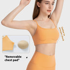 Women's Thin Strapped Chest Padded Shockproof Yoga Bra