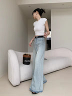 Women's Loose Straight Wide Leg Mop Pants