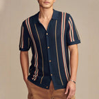 Men's Striped Knitted POLO Shirt