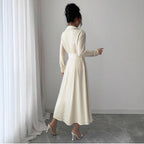 Women's Bohemian-Style Splash Printed Long-sleeve Dress