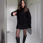 Women's 2 Piece Knitted Sweater And Short Skirt Set