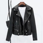Women's Short Korean-Style Slim-Fit Black Jacket