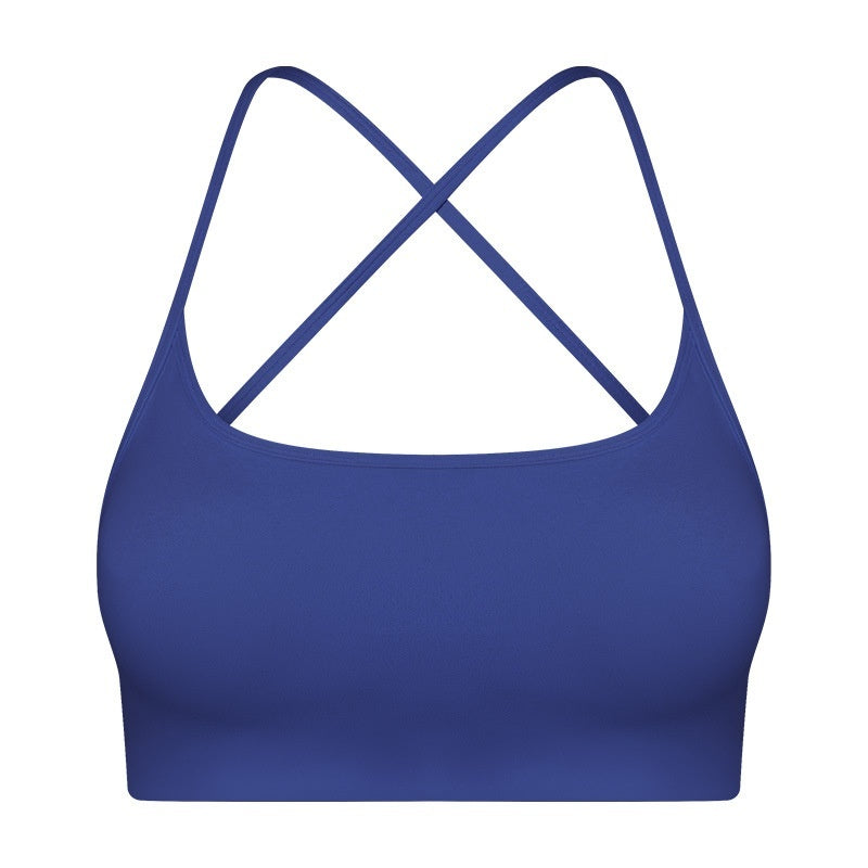 Women's Thin Strapped Chest Padded Shockproof Yoga Bra