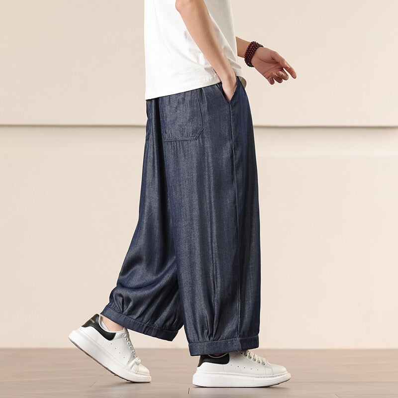 Men's Retro Loose Straight Harem Pants