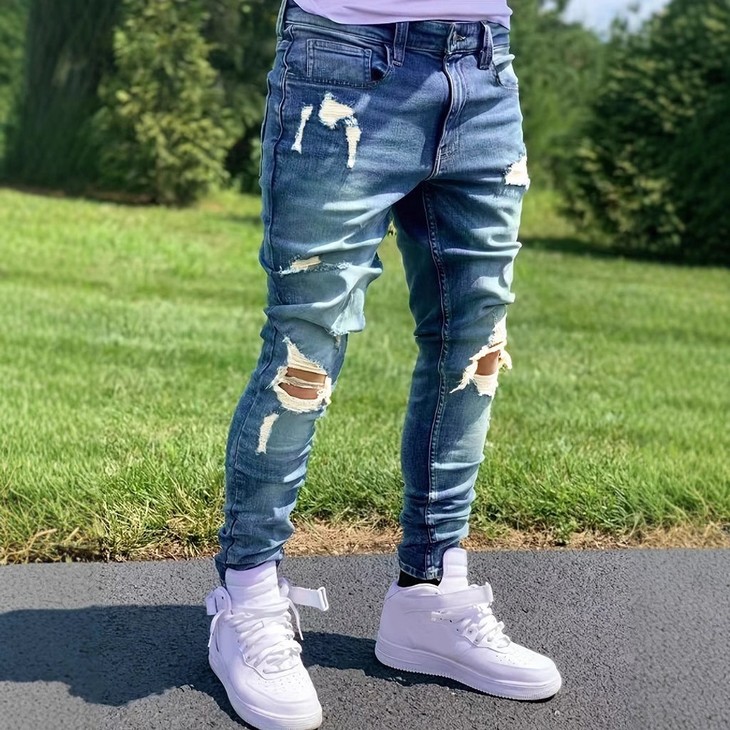 Men's Skinny Ripped Jeans