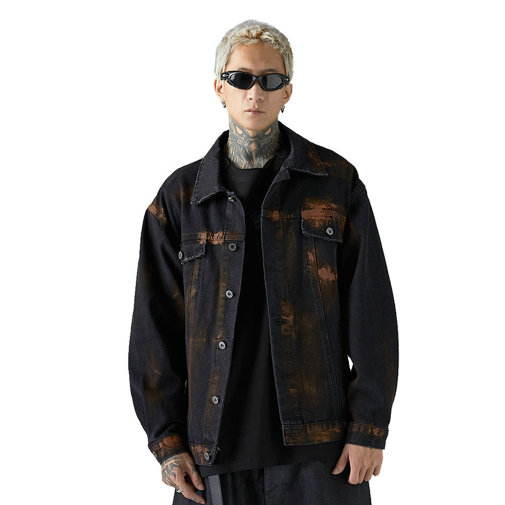 Men's Coffee Denim Jacket