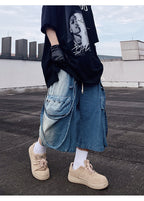 Men's Loose Cargo Denim Shorts