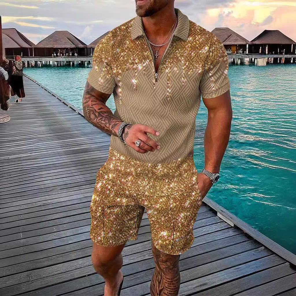 Men's 140 Mesh Icy Cool Polo Shirt And Short Set