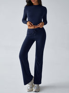 Women's Long-Sleeved Viscose 2 Piece Yoga Suit