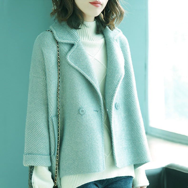 Women's Velvet Knitted Short Coat