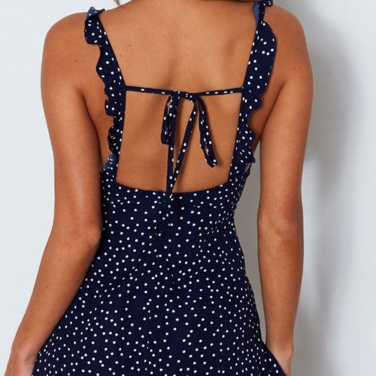 Women's Polka-dot Strap Dress