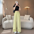 Women's High-Waist Retro High Street Wide Leg Trousers