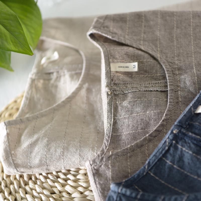 Men's Linen-Cotton Blend Breathable Short-Sleeved T-Shirt