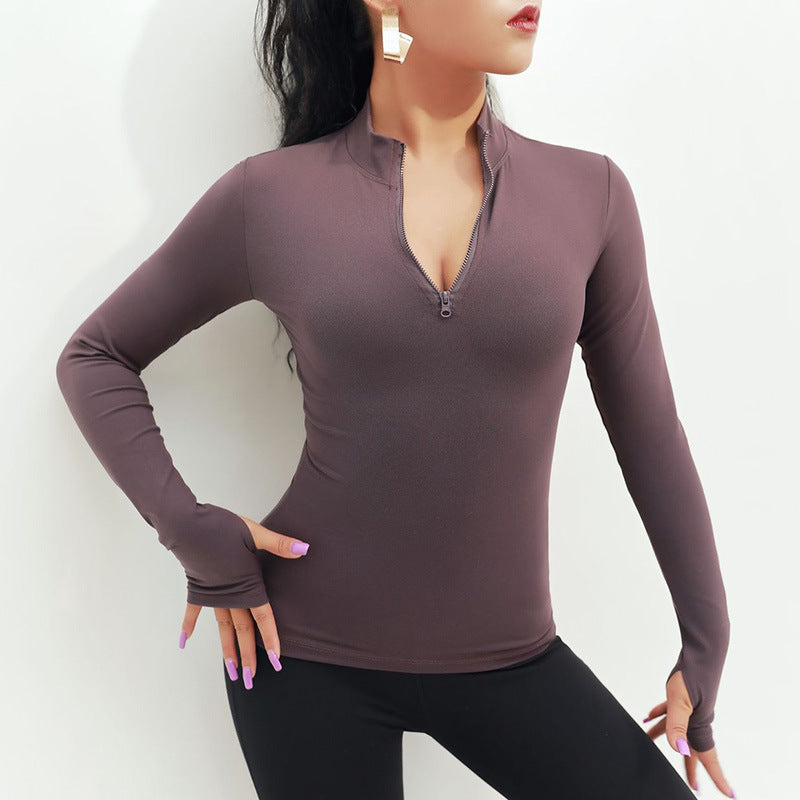 Women's Tight Long Sleeve Athleisure Jacket With Thumbhole