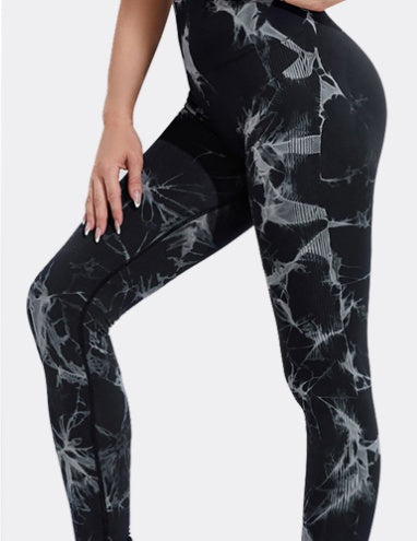 Women's Push-Up Tie Dye Sports Leggings