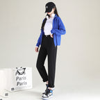 Women's Straight High Waist Thickened Fleece Padded Jeans