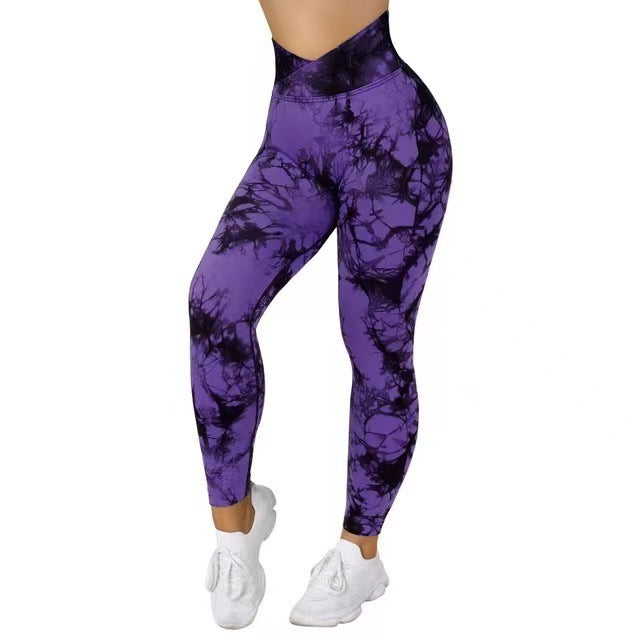 Women's Push-Up Tie Dye Sports Leggings