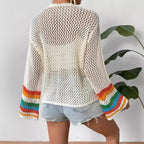 Women's Plaid Crocheted Handmade Top