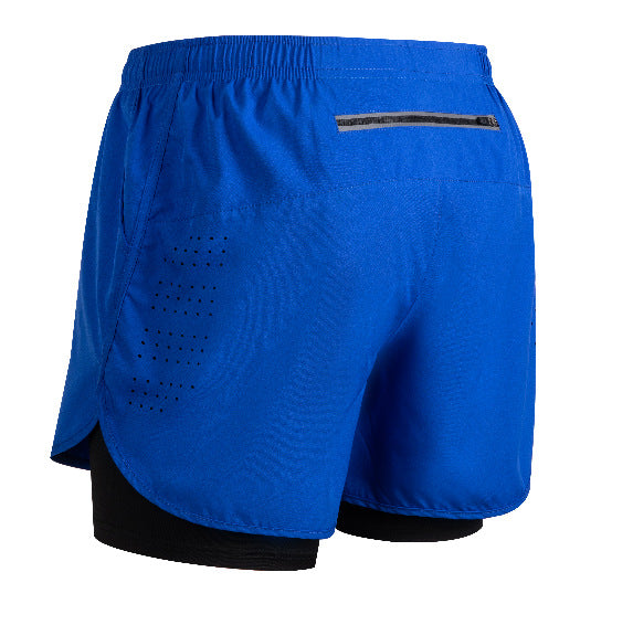 Men's Quick-Dry Double-Layer Fitness Shorts