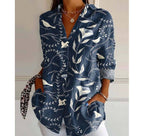 Women's Relaxed Botanical And Geometric Shirts